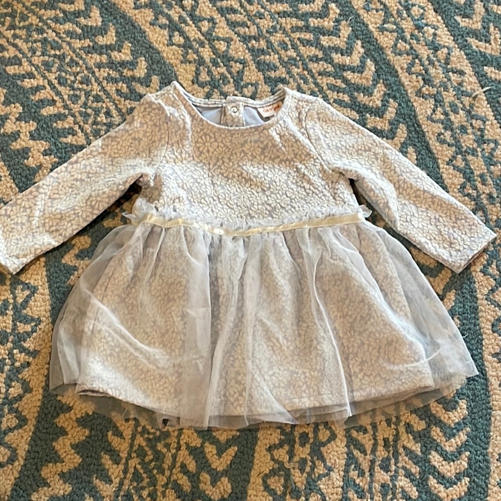 Cat & Jack 6-9 months blue NWOT ruffle dress